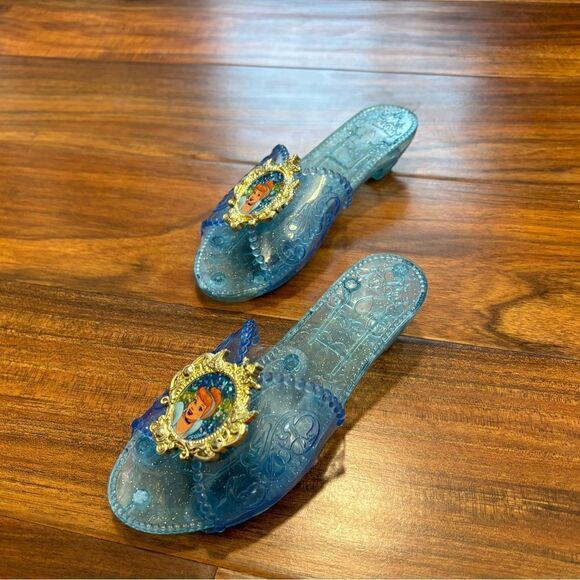 Disney Princess Cinderella Blue Plastic Dress Up Heels 1 inch Toddler - Picture 3 of 5